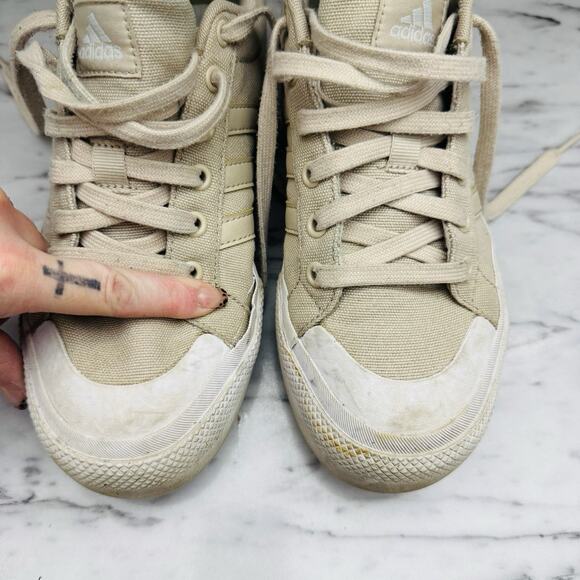 Adidas Bravada 2.0 Beige Platform Sneakers Women’s Size 6.5 - Picture 8 of 11